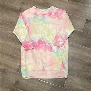 Gap Colorful Tie-Dye Sweatshirt Dress